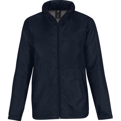 Chaqueta impermeable cortavientos con forro micropolar Navy 3XL