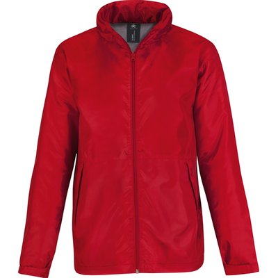 Chaqueta impermeable cortavientos con forro micropolar Red L