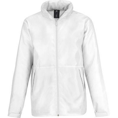 Chaqueta impermeable cortavientos con forro micropolar White M