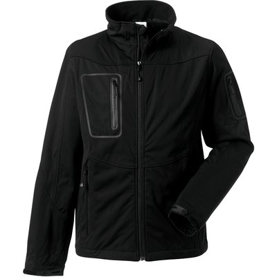 Chaqueta impermeable transpirable SoftShell hombre Black M