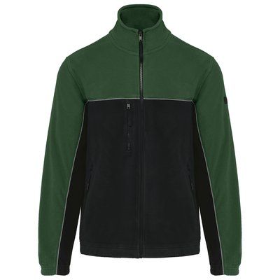 Chaqueta micropolar bicolor Black / Forest Green XS