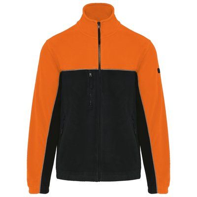 Chaqueta micropolar bicolor Black / Orange 4XL