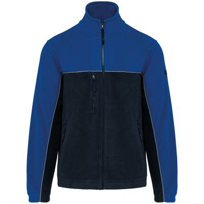 Chaqueta micropolar bicolor Navy / Royal Blue 5XL