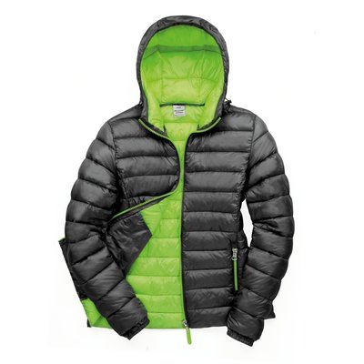 Chaqueta nylon acolchada mujer Black / Lime S