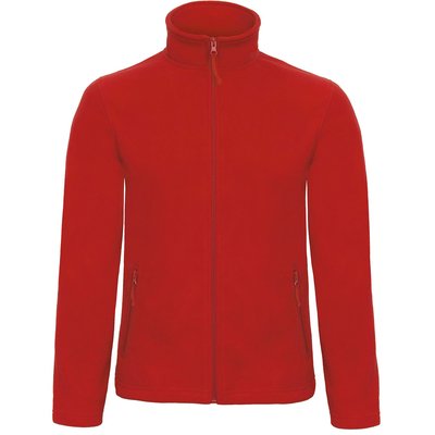 Chaqueta polar hombre con cremallera Rojo S