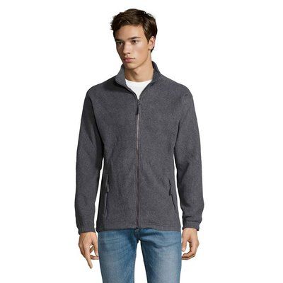 Chaqueta Polar Hombre Gris Jaspeado 5XL