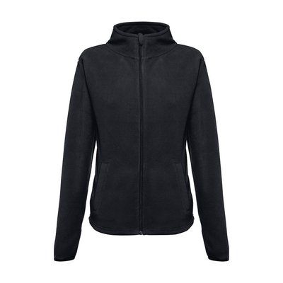 Chaqueta polar para mujer con cremallera Negro M