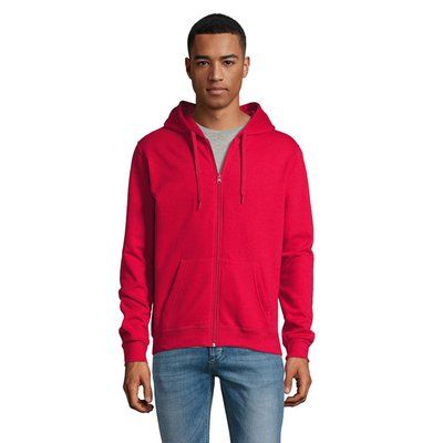 Chaqueta Polar Unisex con Bolsillos Rojo M