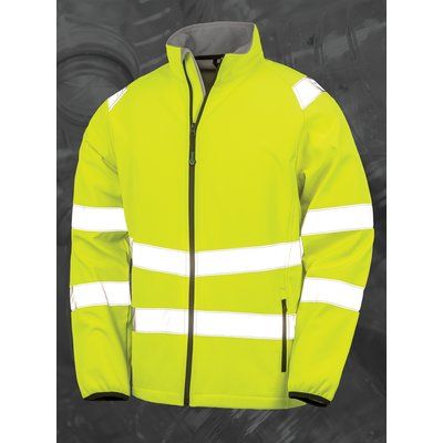 Chaqueta reciclada cortaviento Fluorescent Yellow 3XL