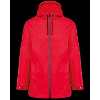 Chaqueta recta con capucha unisex Red M