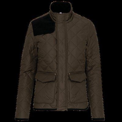 Chaqueta de rombos acolchada para hombre Mossy Green / Black 4XL