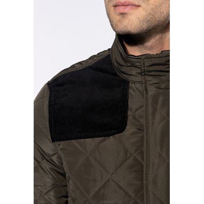 Chaqueta de rombos acolchada para hombre