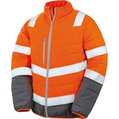 Chaqueta de Seguridad Reflectante Fluorescent Orange / Grey L