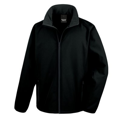 Chaqueta softshell 3 en 1 impermeable con capucha Negro S