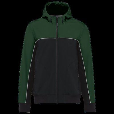 Chaqueta softshell 3 capas Black / Forest Green 3XL