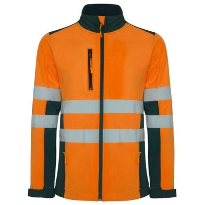 Chaqueta Softshell Alta Visibilidad Cuello Alto MARINO/NARANJA FLUOR M