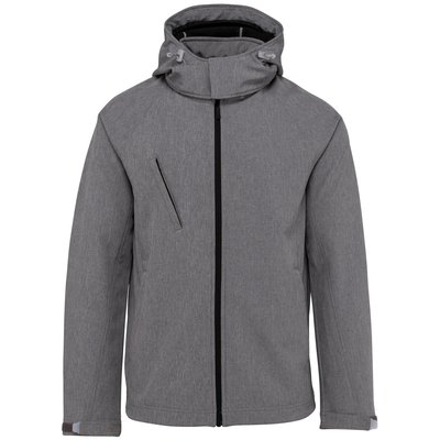 Chaqueta softshell con capucha extraíble Gris XL