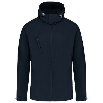 Chaqueta softshell con capucha extraíble Navy S