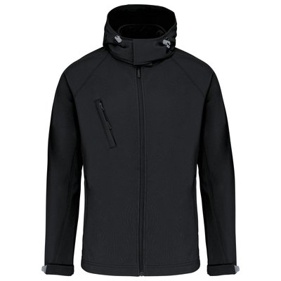 Chaqueta softshell con capucha extraíble Negro 4XL