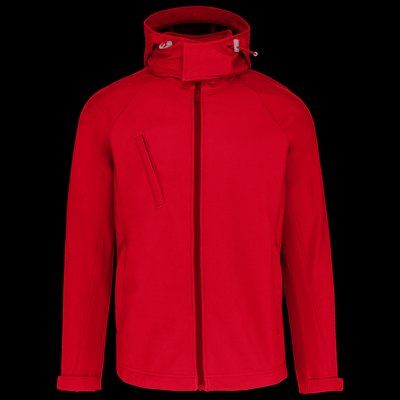 Chaqueta softshell con capucha extraíble Red 3XL