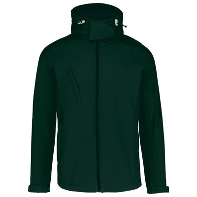 Chaqueta softshell con capucha extraíble Verde M