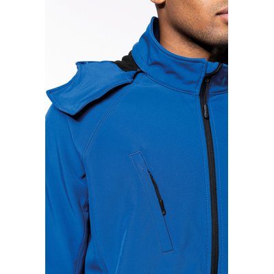 Chaqueta softshell con capucha extraíble