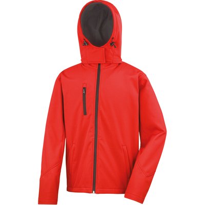 Chaqueta Softshell con capucha hombre Rojo L