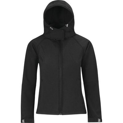 Chaqueta Softshell con capucha mujer Black L