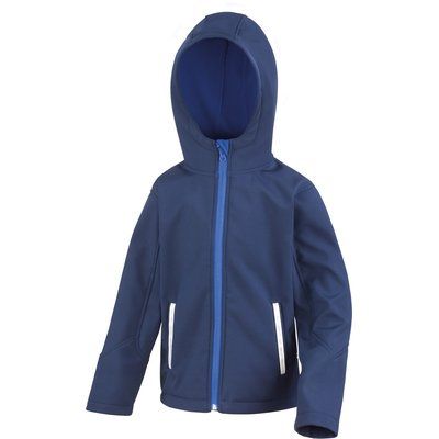 Chaqueta Softshell con capucha para niños Navy / Royal Blue 7/8 ans