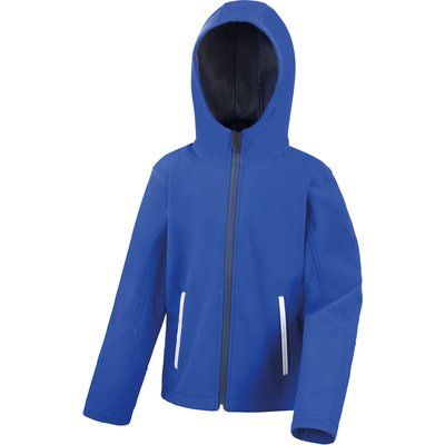 Chaqueta Softshell con capucha para niños Royal Blue / Navy 9/10 ans