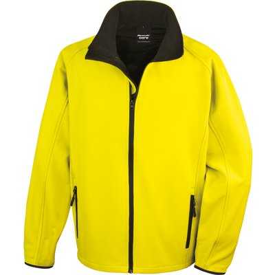 Chaqueta Softshell hombre transpirable y cortavientos Amarillo M