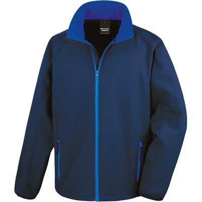 Chaqueta Softshell hombre transpirable y cortavientos Azul XXL