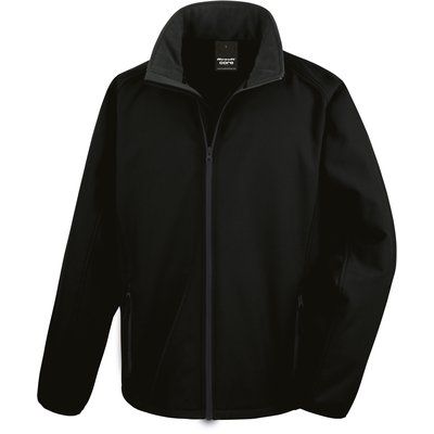 Chaqueta Softshell hombre transpirable y cortavientos Black / Black S