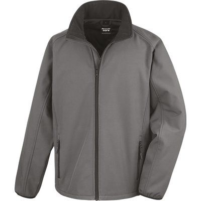 Chaqueta Softshell hombre transpirable y cortavientos CHARCOAL / BLACK 3XL