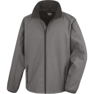 Chaqueta Softshell hombre transpirable y cortavientos Gris L