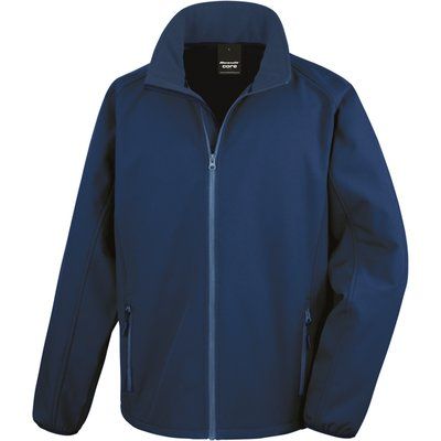 Chaqueta Softshell hombre transpirable y cortavientos Navy / Navy S