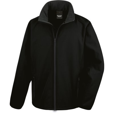 Chaqueta Softshell hombre transpirable y cortavientos Negro 4XL