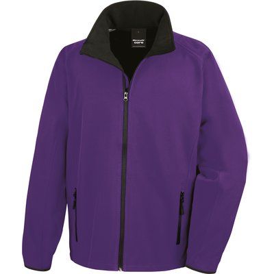 Chaqueta Softshell hombre transpirable y cortavientos Purple / Black 4XL