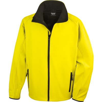 Chaqueta Softshell hombre transpirable y cortavientos Yellow / Black S