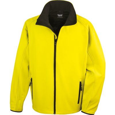 Chaqueta Softshell hombre transpirable y cortavientos Yellow / Black XXL