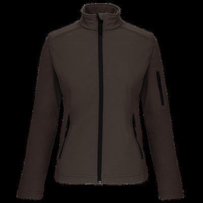 Chaqueta softshell impermeable para muer CHOCOLATE L