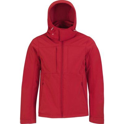 Chaqueta Softshell interior de micropolar con capucha Red L