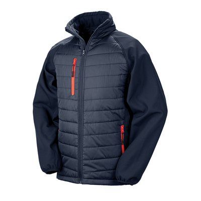 Chaqueta Softshell ligera y cálida Navy / Red 3XL