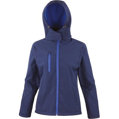 Chaqueta Softshell mujer con capucha Navy / Royal XL