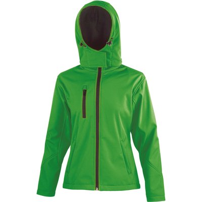 Chaqueta Softshell mujer con capucha Vivid Green / Black S