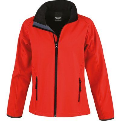 Chaqueta Softshell mujer impermeable Red / Black XXL