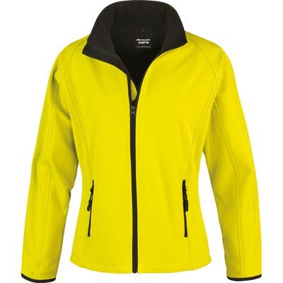 Chaqueta Softshell mujer impermeable Yellow / Black S