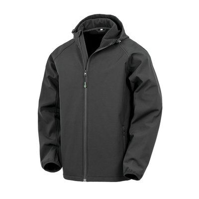 Chaqueta softshell negra reciclada Black 3XL