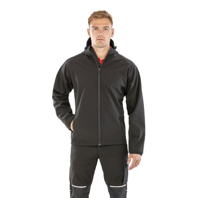 Chaqueta softshell negra reciclada