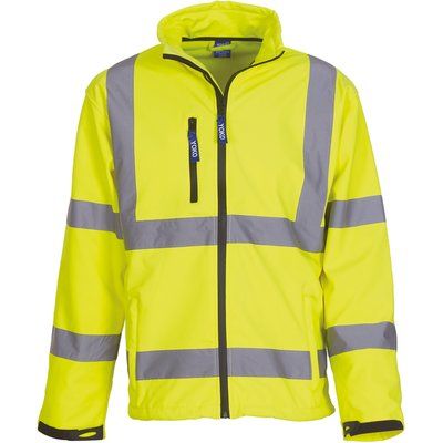 Chaqueta Softshell con Tiras reflectantes Hi Vis Yellow 4XL